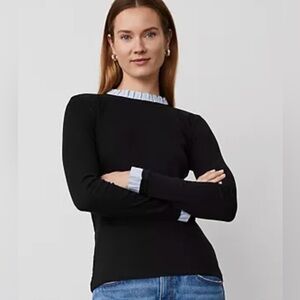 NWT Ann Taylor Long sleeve with ruffles XS